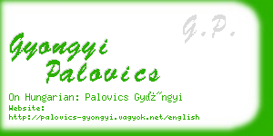 gyongyi palovics business card